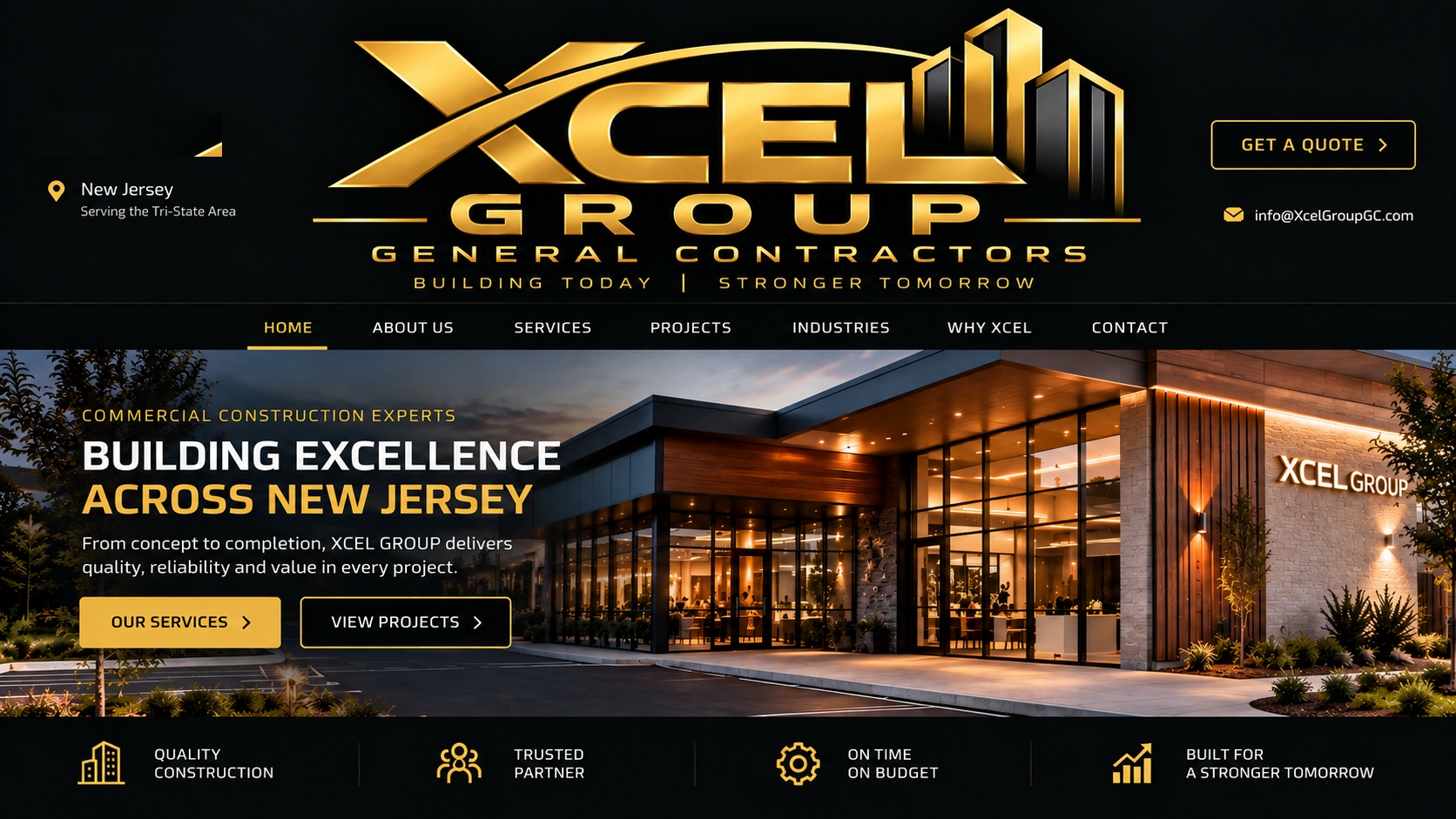XCEL GROUP General Contractors homepage